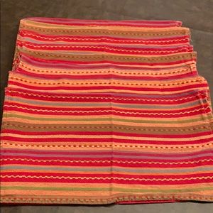Set of (8) Home Studio Napkins - red striped